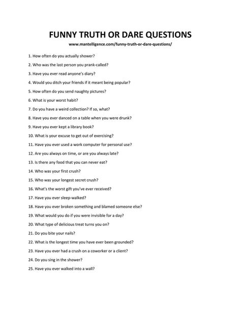 embarrassing dares|148 Best Truth Or Dare Questions, From Funny To Juicy .